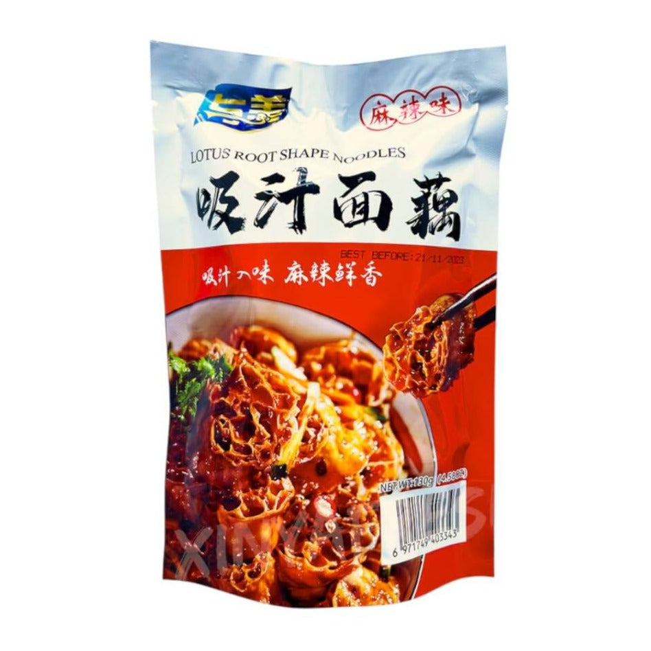 Mian'ou Lotus Root Shape Noodles in Spicy Sauce 130g