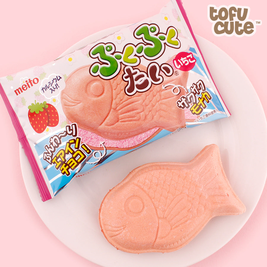 Strawberry Taiyaki Japanese Fish Shape Biscuit - Meito