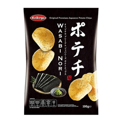 Wasabi & Roasted Seaweed Flavor Potato Chips 100g - Koikeya