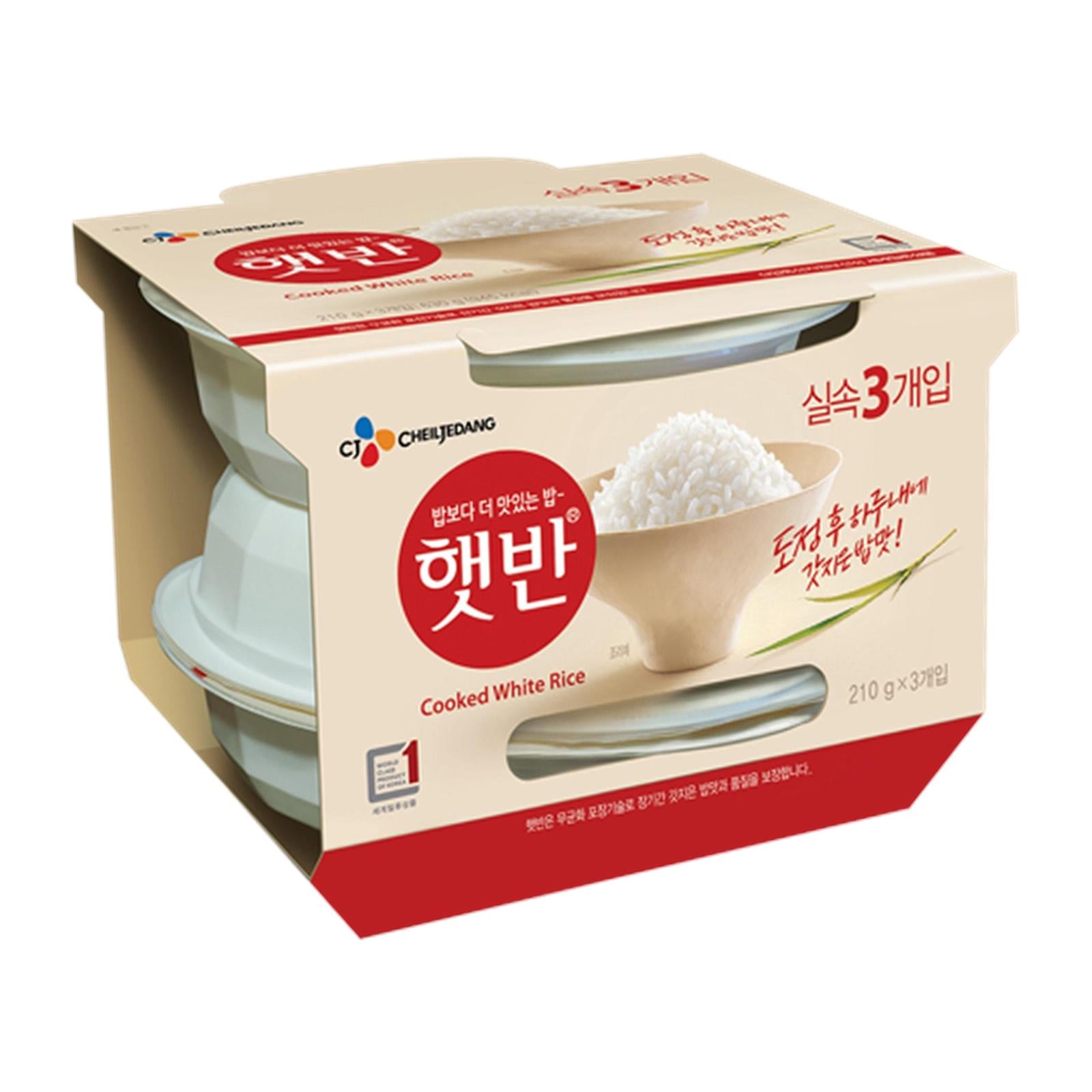 Instant Cooked Rice in Bowl 3x210g - CJ