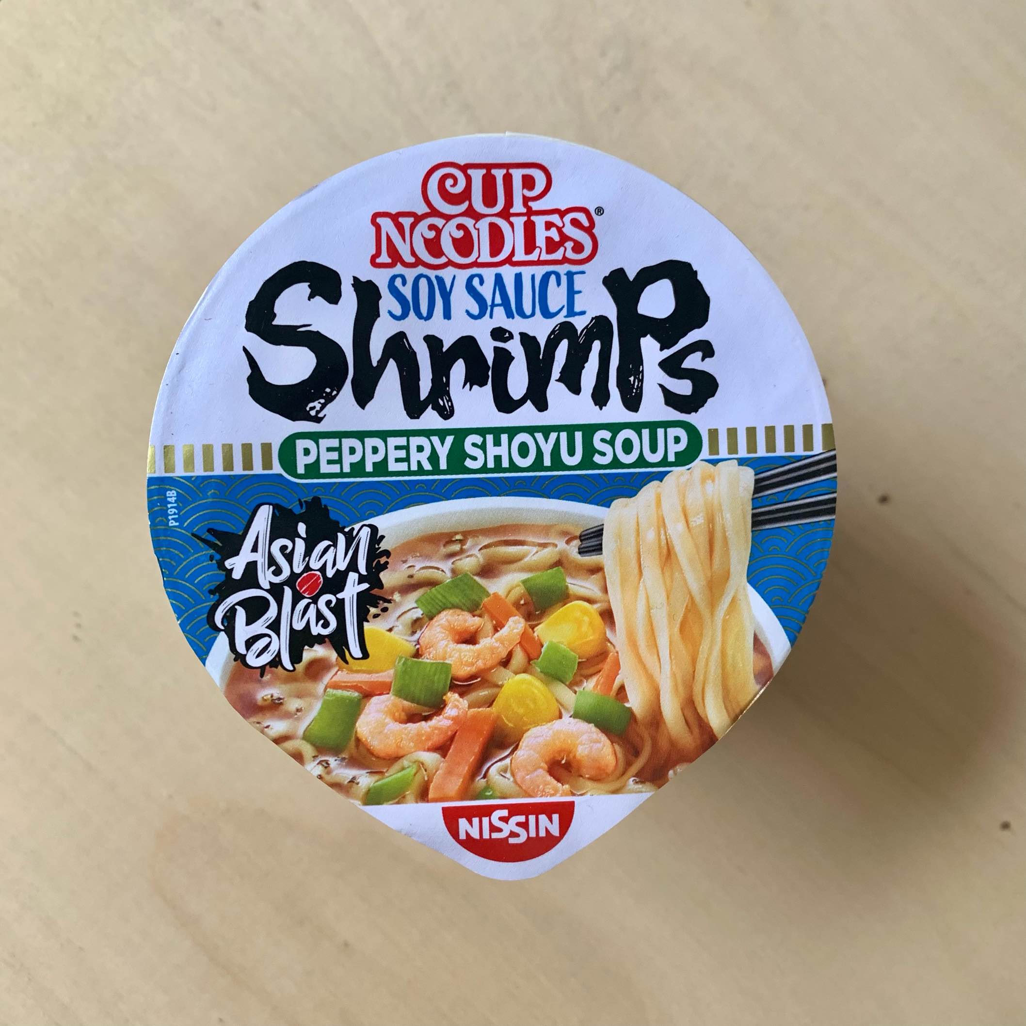 Shrimp Flavor Instant Cup Noodle in Peppery Shoyu Soup 63g - Nissin