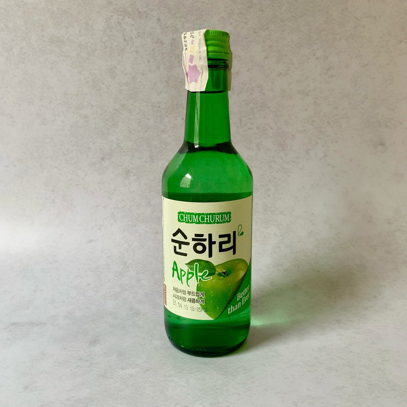 Soju Green Apple Korean Liquor 12% 360ml - Chum Churum