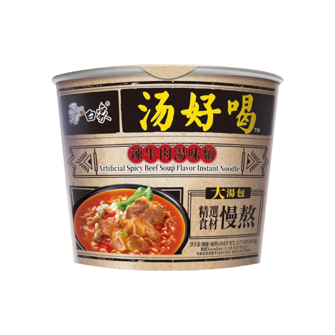 Spicy Beef Soup Ramen Bowl Noodle 107g - Baixiang