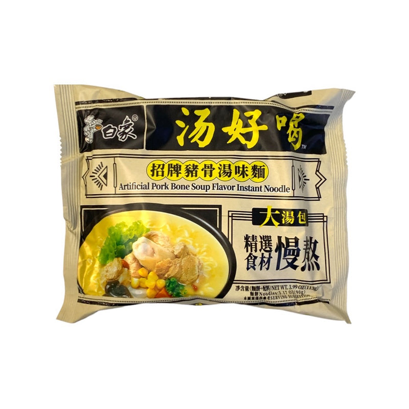 Thick Pork Bone Soup Ramen Noodles 113g - Baixiang