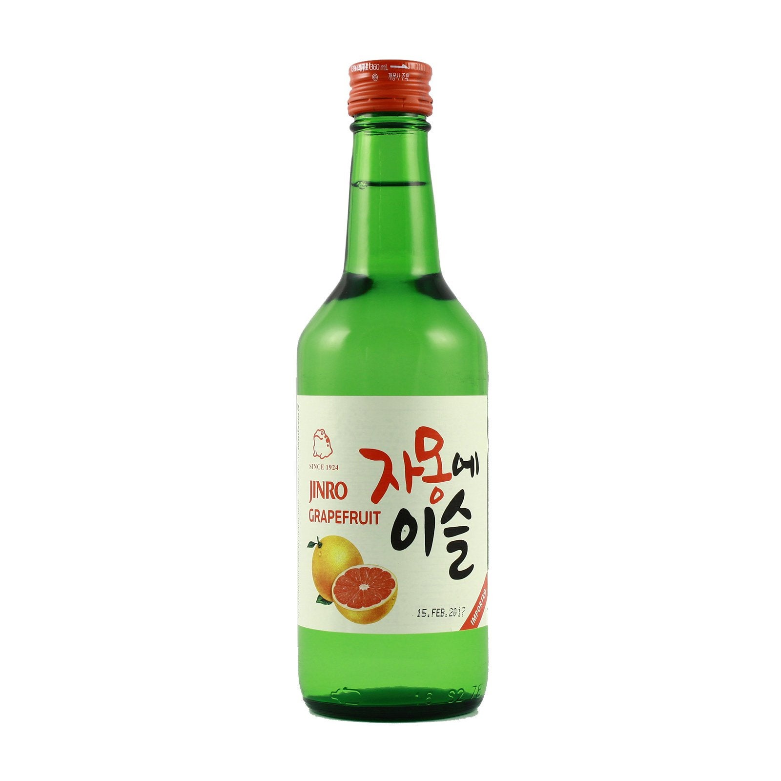 Soju Grapefruit Korean Liquor 13% 360ml - Jinro