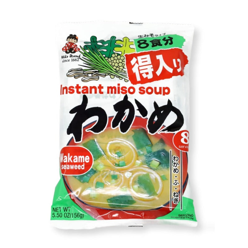 Instant Miso Soup with Wakame Seaweed 8 Servings 156g - Miko Brand